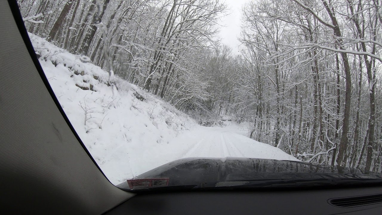 Cruising through the snowy hills of Va and West Va from Paint Bank to Blacksburg