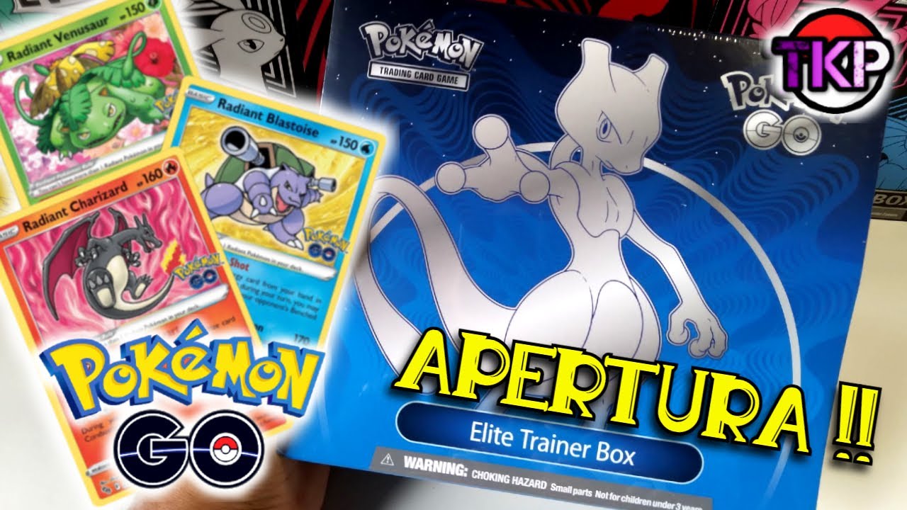 TIREI CARTA V E RADIANTE ABRINDO CARTAS POKÉMON DA NOVA ELITE TRAINER BOX  DO MEWTWO POKEMON GO 