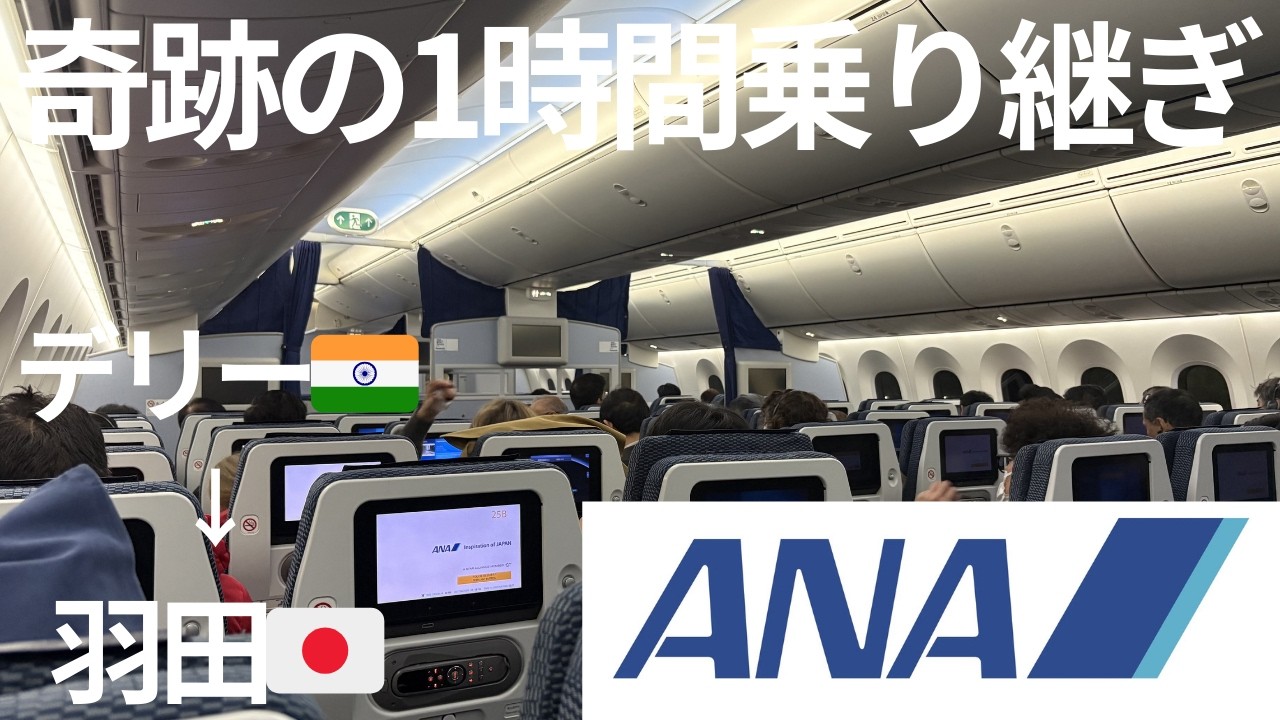 【後編】乗り継ぎ1時間でANAでデリーから羽田まで爆速で向かうと…【2025年ラストフライト】