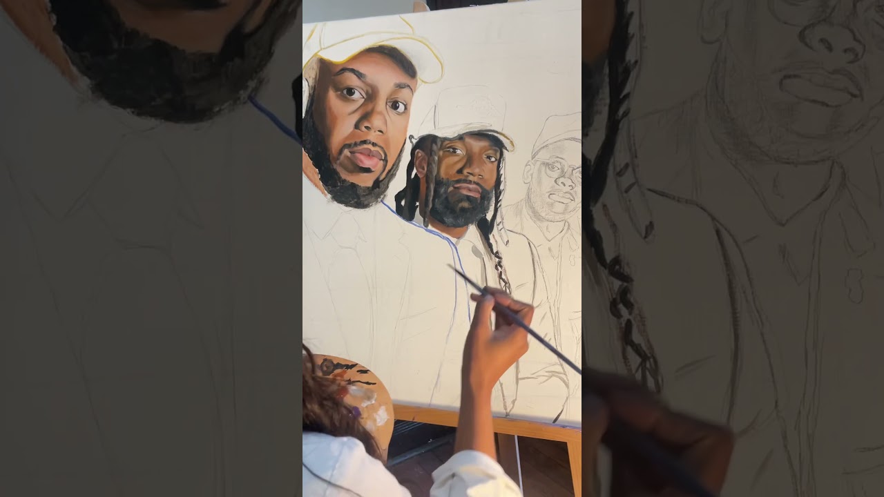 Working on unfinished paintings 🎨🎨 