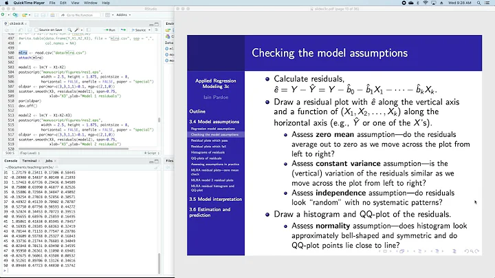 Applied Regression Modeling 3.4: Multiple linear regression model assumptions