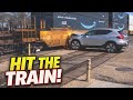 Driver Hits a Train at Crossing… How?! --- Bad drivers &amp; Driving fails #1507