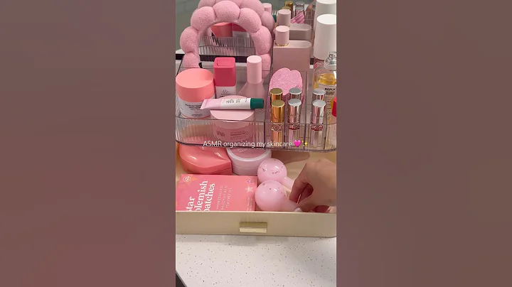 ASMR aesthetic skincare organizing 🩷✨ #aesthetic #skincare #asmr #asmrsounds #organization