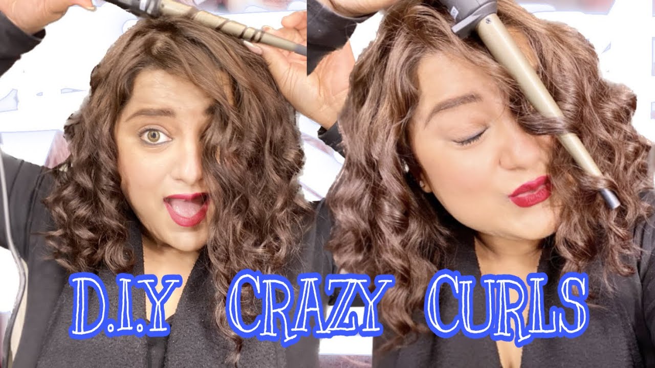 D.I.Y Crazy Curls for SHORT HAIR Tutorial - Iconic Conical Tong