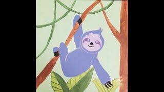 sloth painting canvas