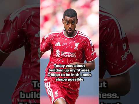 Still early days, but Isak says he will get there! #liverpool #alexanderisak #football
