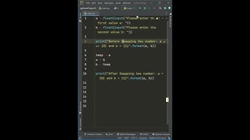 Python program to swap two numbers #shorts #pythonprojects #pythonprogramming