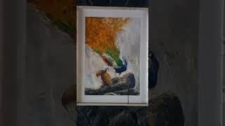 Lukisan burung terindah#shorts #shortvideo #burung #merak #lukisanindah