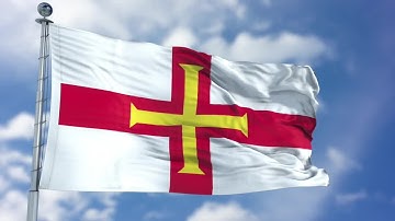 Guernsey Flag Animation Stock Motion Graphics