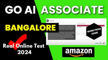 Amazon GO AI Associate Interview Questions And Answers | Go AI Work From Home Role Online Test 2024