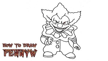How to draw pennywise Step by Step Drawing tutorial from it