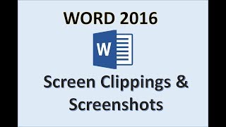 Word 2016 - Word의 스크린샷 - Microsoft Office 365에서 화면 클리핑 샷을 삽입하고 찍는 방법 screenshot 5