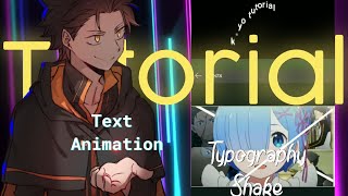 Tutorial smooth text animation + shake typography (Alight Motion)