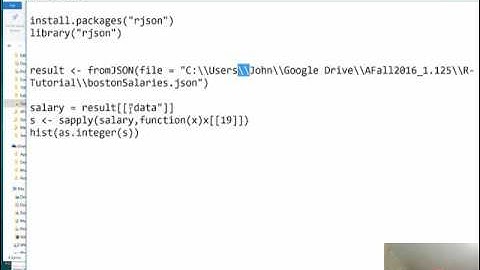 R Statistics - JSON Data Structures