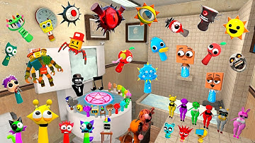 💥 Giant Toilet Evolution Sprunki Phases Apple Claire Nyles Pinki Wenda Simon Mr Sun Computer in Gmod