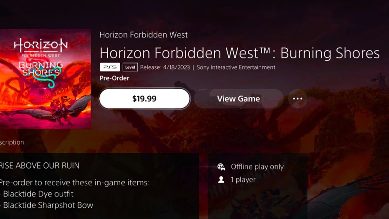 Horizon Forbidden West's Latest Update on PS5 Prepares for Launch of  Burning Shores
