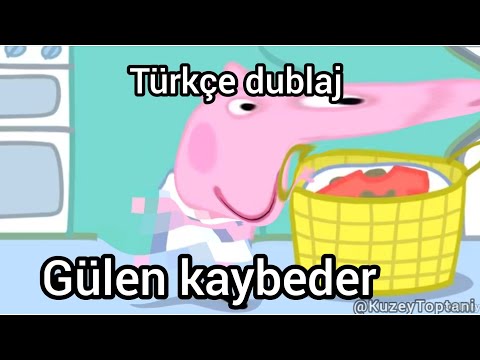 Pepa pig Türkçe dublaj gülen kaybeder komik montaj.