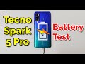 Tecno Spark 5 Pro Battery Test | Charging Test | Drain Test