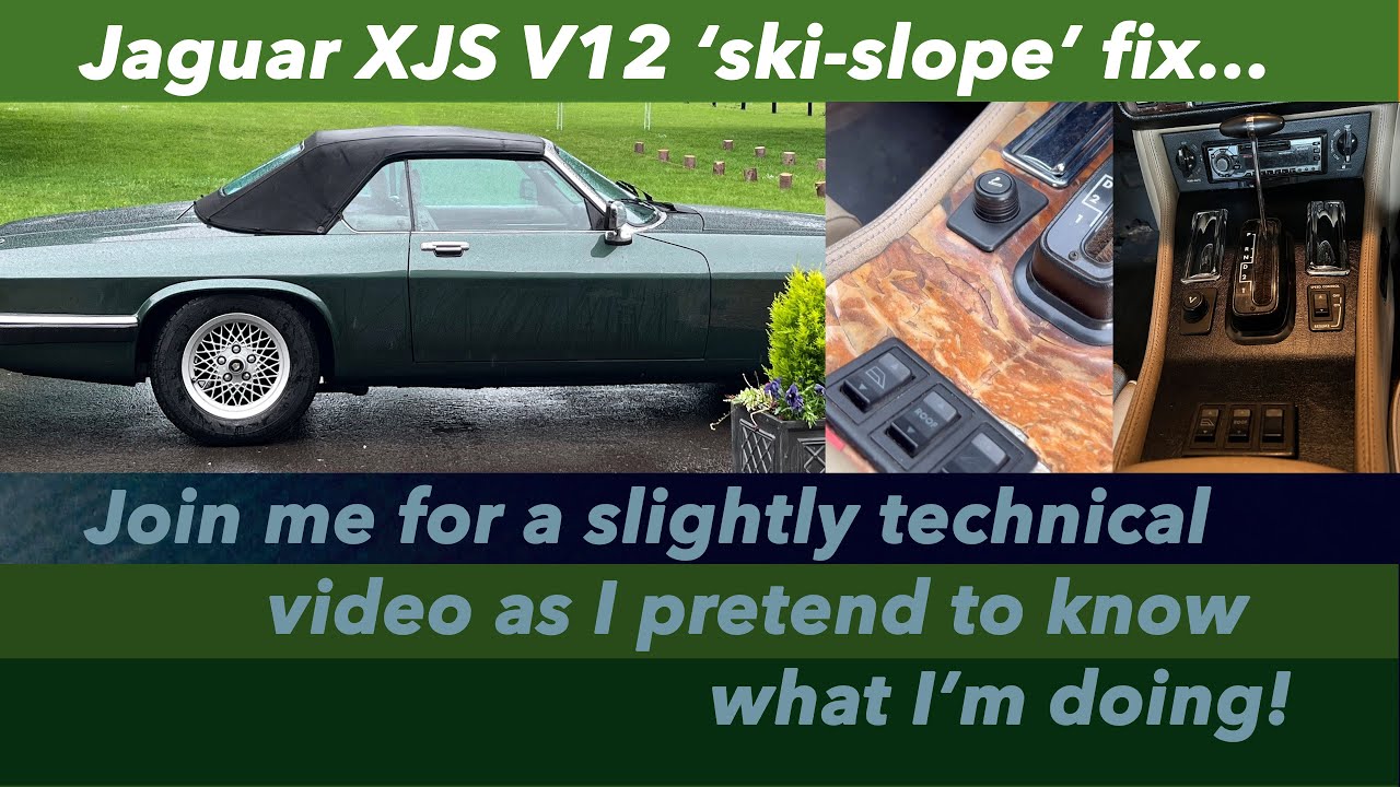 Jaguar XJS centre console is a mess, also known as the Ski slope, here