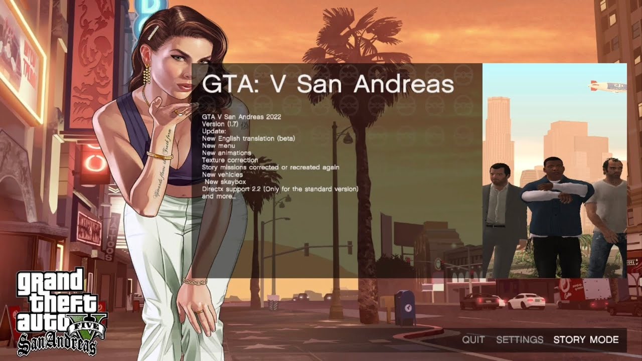 Another mission of GTA V on GTA San Andreas Engine Gameplay - YouTube
