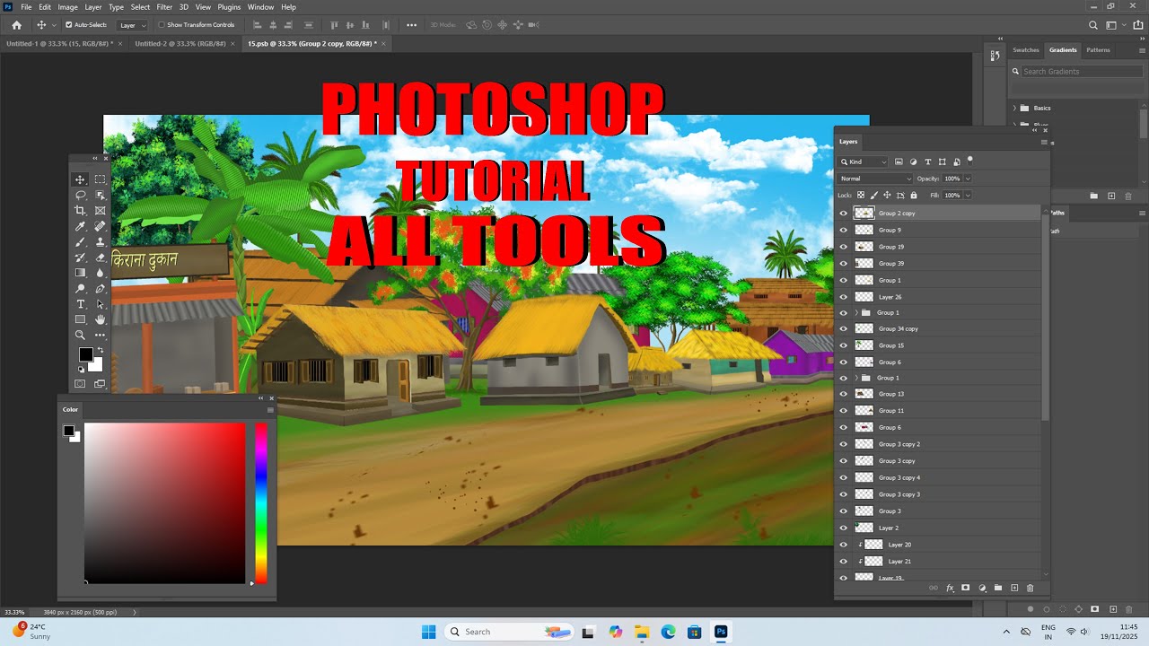 Photoshop tutorial all tools 