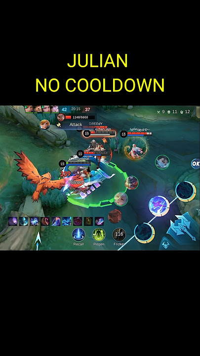 JULIAN NO COOLDOWN   LIFESTEAL HACK 😱 #JULIAN #Shorts #MLBB #mobilelegends