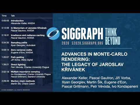התקדמות בעיבוד מונטה קרלו: מורשתו של ירוסלב קריבנק (קורס SIGGRAPH 2020)