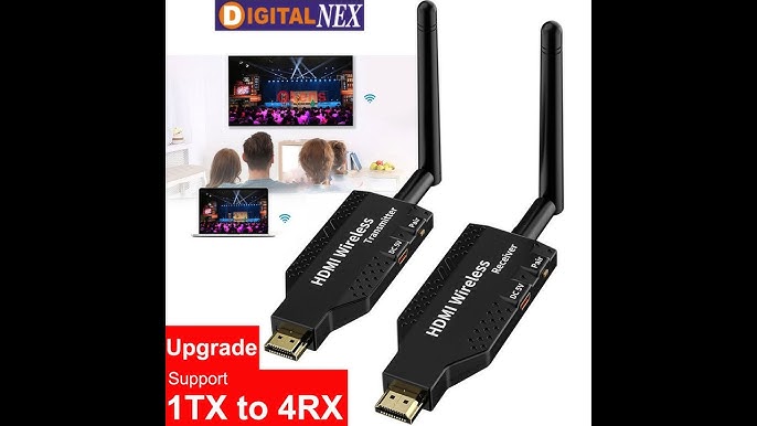 PeakDo Transmisor y receptor HDMI inalámbrico 4K, kit de extensor HDMI  inalámbrico, HDMI inalámbrico para transmitir video/audio UHD desde