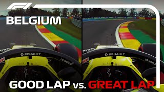 Good Lap Vs Great Lap With Daniel Ricciardo | Belgian Grand Prix