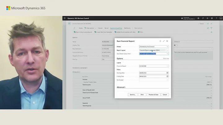 Business Central 2025 Wave 1 - What's new:  Financial reporting (for report users)