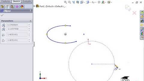 Solidworks 1.Advanced Sketching   03 Partial Ellipse