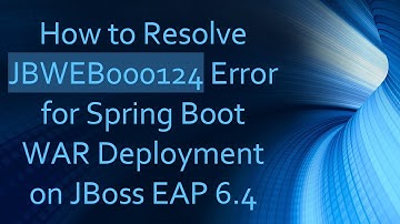 How to Resolve JBWEB000124 Error for Spring Boot WAR Deployment on JBoss EAP 6.4