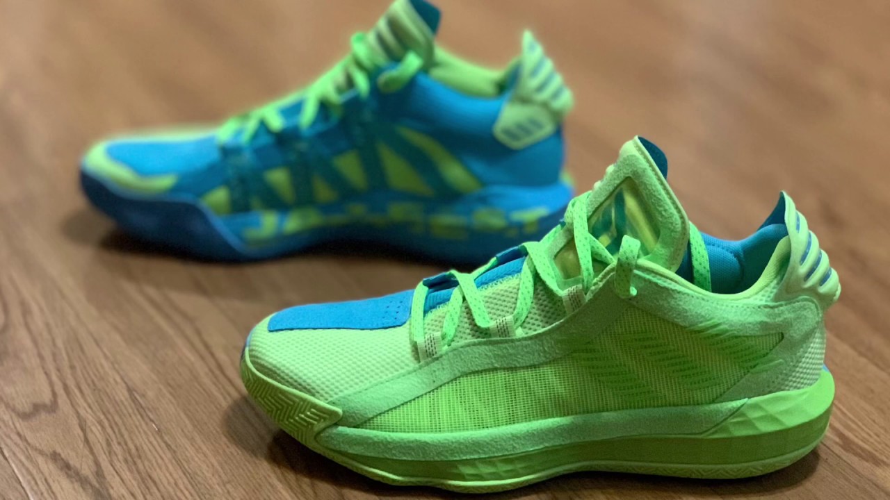 adidas dame 6 green and blue