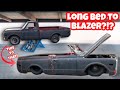 LONG BED TRUCK TO CONVERTIBLE BLAZER CONVERSION! BUILDING THE BEST HOT RAT ROD KUSTOM TRUCK!