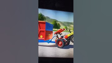 #FS 19 5911 tractor mod Pulling 30ft Trolley fully#