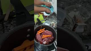 bife arole com salada de maionese (rápido é fácil)