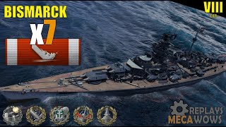 Battleship Bismarck 7 Kills & 153k Damage | World of Warships Gameplay
