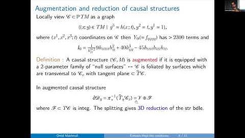 Omid Makhmali (CTP):Einstein-Weyl-like conditions, ruled affine spheres, and causal structures in 3D