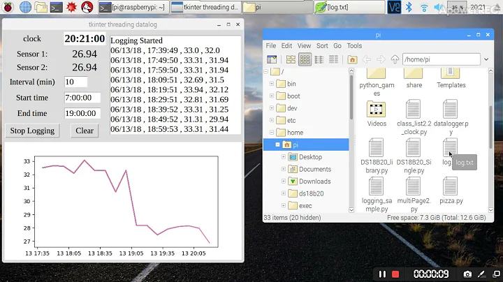 Creating a Temperature Data logger on Raspberry Pi using python and DS18B20 temperature sensor