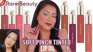 *new* RARE BEAUTY SOFT PINCH TINTED LIP OIL REVIEW + NATURAL LIGHTING LIP SWATCHES | MagdalineJanet