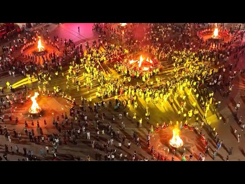 China's yi ethnic group celebrates traditional torch festival