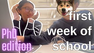 first week back in my PhD | tech issues, another hard class, study vlog