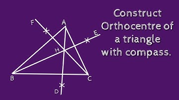 How to construct orthocentre of a triangle ABC with compass. shsirclasses.