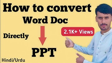 How to convert Word doc into PPt | in hindi/urdu | word file to ppt | by Zaman jutt