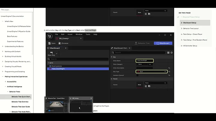 02 04 Bool HasLineOfSight Behavior Tree Quick Start Guide Unreal Engine