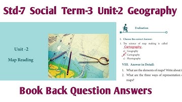 Map Reading 7th standard social book back answers | 7th Std Social Term 3 Unit 2 Geography