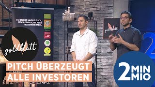 GOLDBLATT bei 2 Minuten 2 Millionen – Alle Juroren investieren in vegane Fleischalternativen!