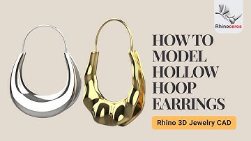 How to Model Hollow Hoop Earrings in Rhino 3D – Jewelry CAD Tutorial for Beginners #528