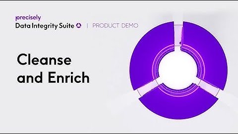 Data Integrity Suite: Cleanse and Enrich