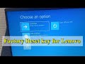 Factory reset key for lenovo laptop